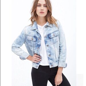 [Forever 21] Bleached Jean Jacket - Grunge Style!